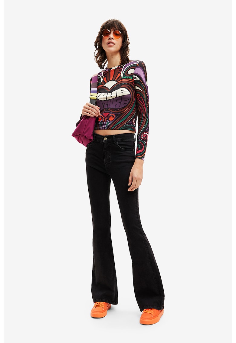 Bluza crop slim fit - Multicolor