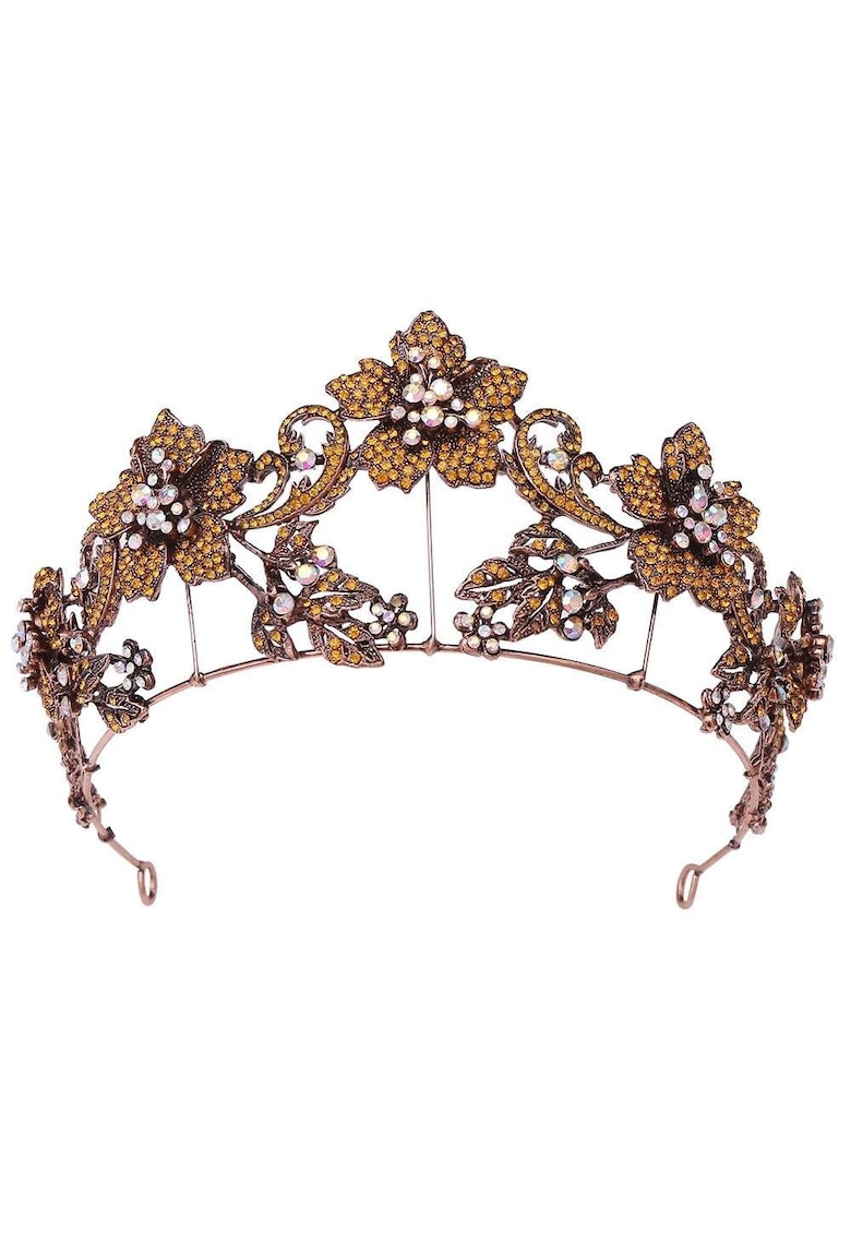 Coronita aurie - cu flori si pietre - Nikita C10 -