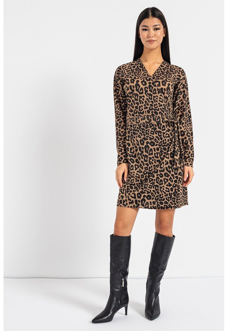 Rochie cu animal print si model stralucitor