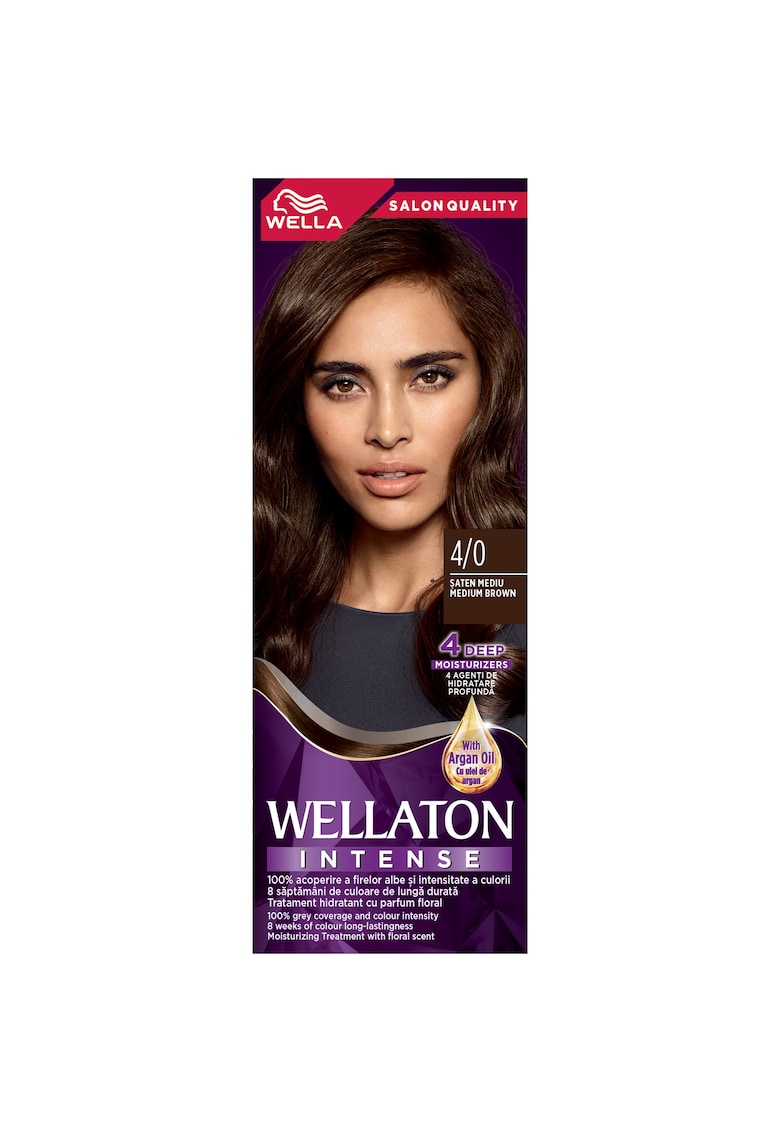 Vopsea de par permanenta ton - 110 ml - Saten Mediu 4/0
