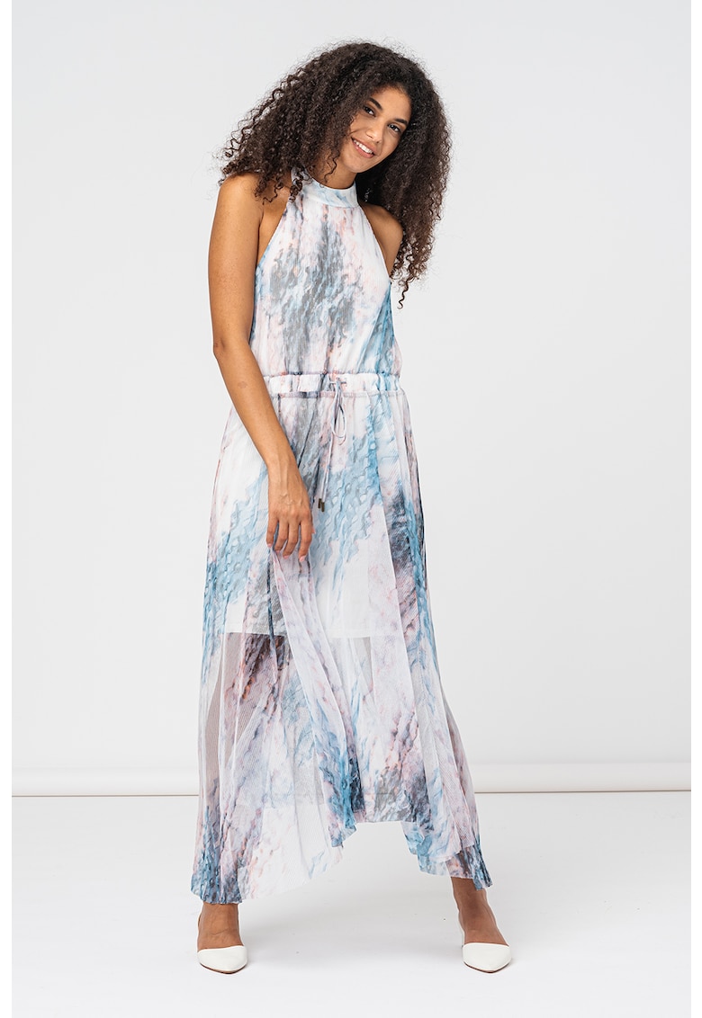 Rochie maxi cu model abstract Imeliah Abstract imagine noua gjx.ro
