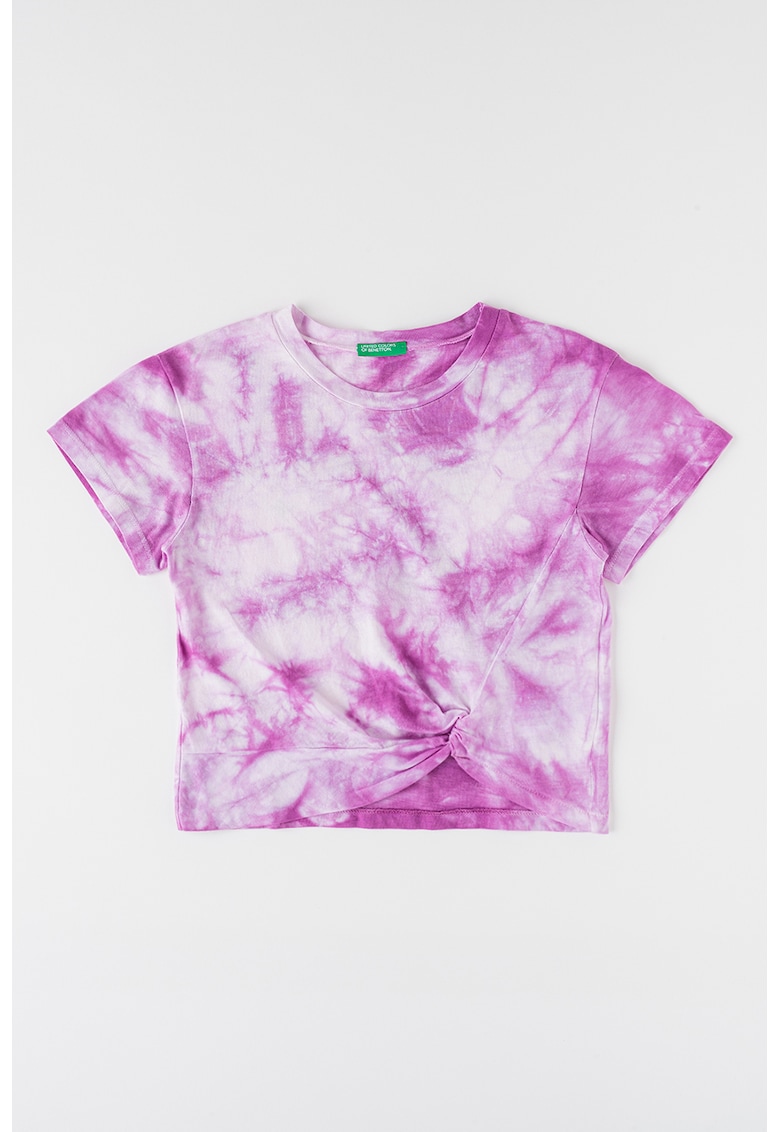 Tricou de bumbac cu imprimeu tie-dye