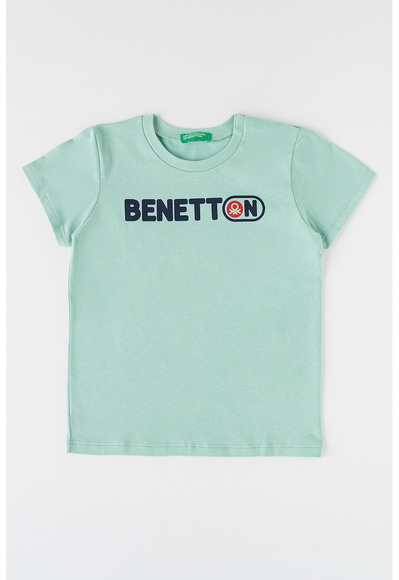 Tricou de bumbac cu imprimeu logo supradimensionat