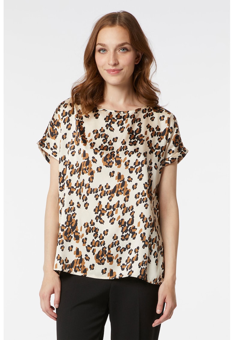 Bluza cu maneci scurte cu animal print