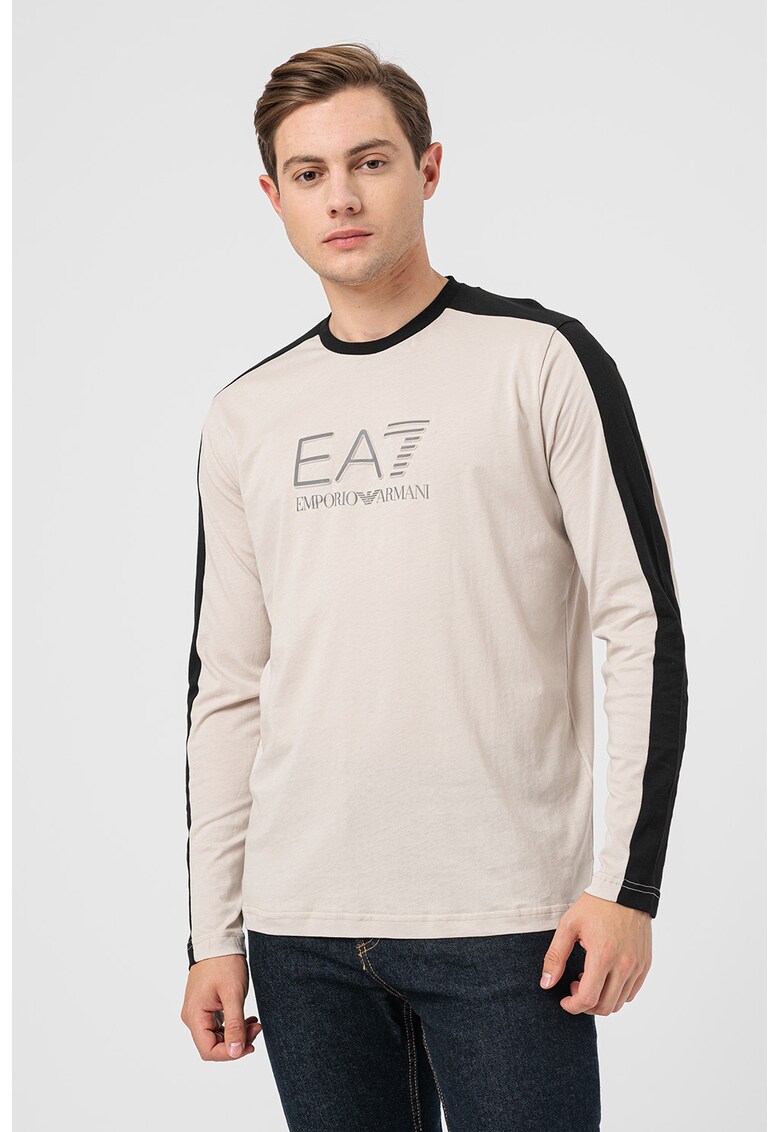 Bluza cu logo si decolteu la baza gatului EA7 barbati