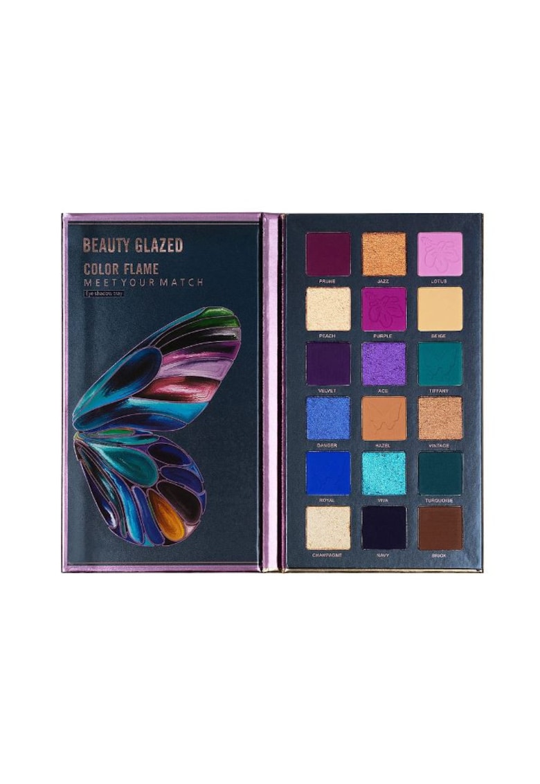 Trusa 18 farduri de ochi -  Color Flame - B110