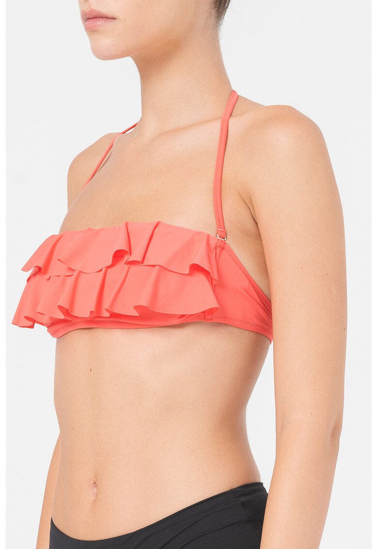 Sutien de baie bandeau cu volan