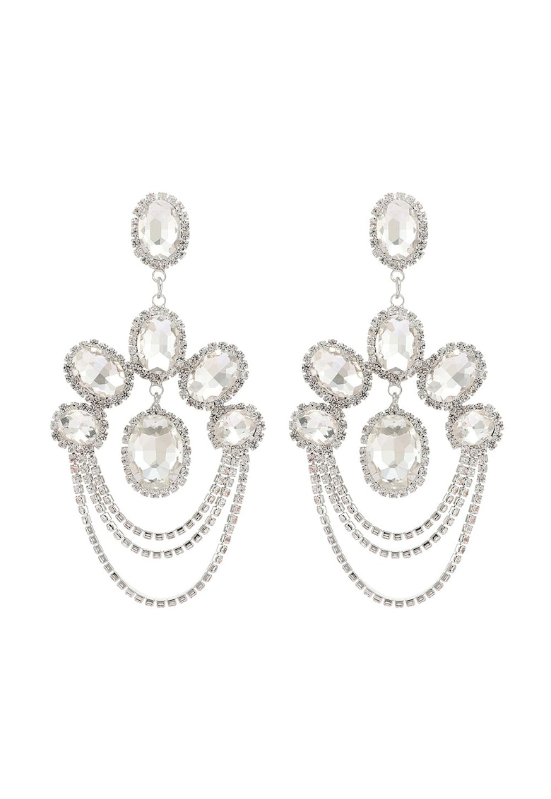 Cercei argintii - stil candelabru - cu pietre - Rhea C8 -