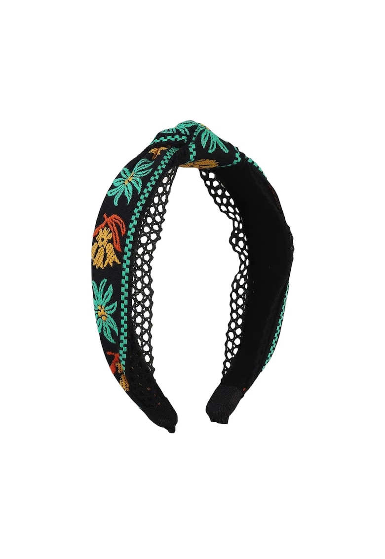 Bentita neagra - cu nod si motive florale - Rona C1 -