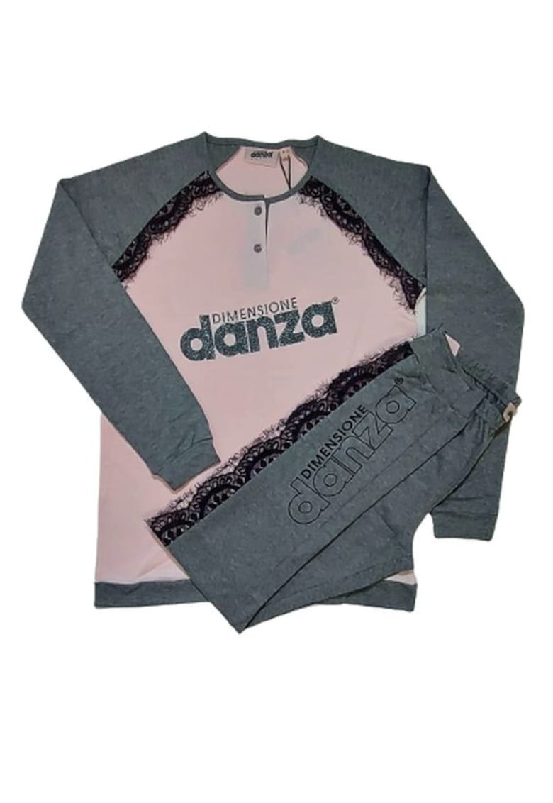 Pijamale dama DD20196 - Gri/Roz