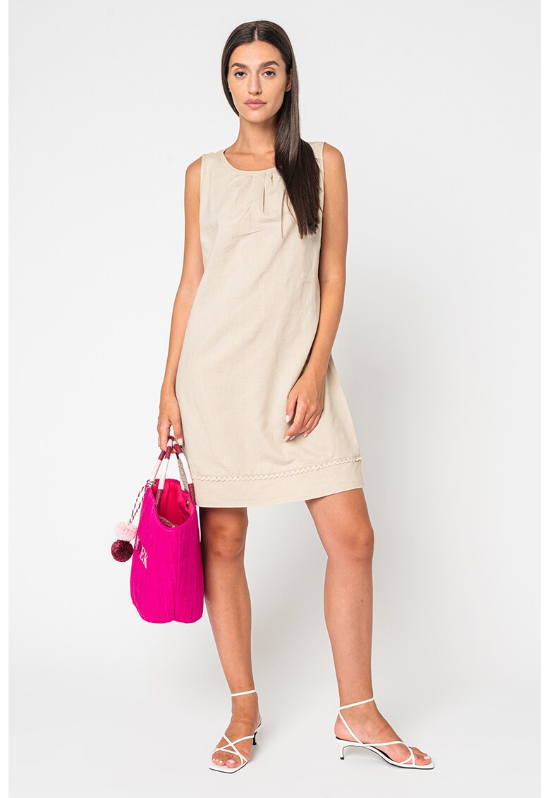 Rochie mini din amestec de in