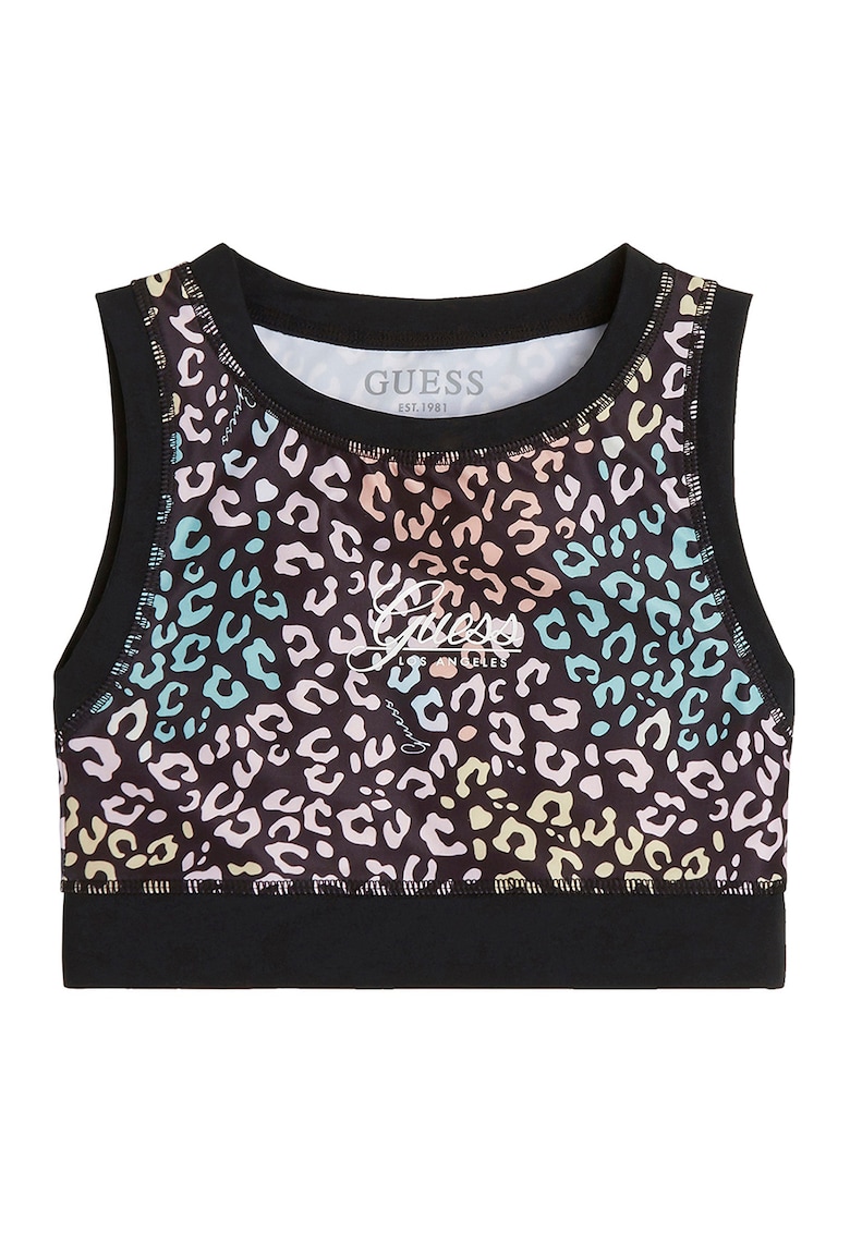 Top crop cu animal print