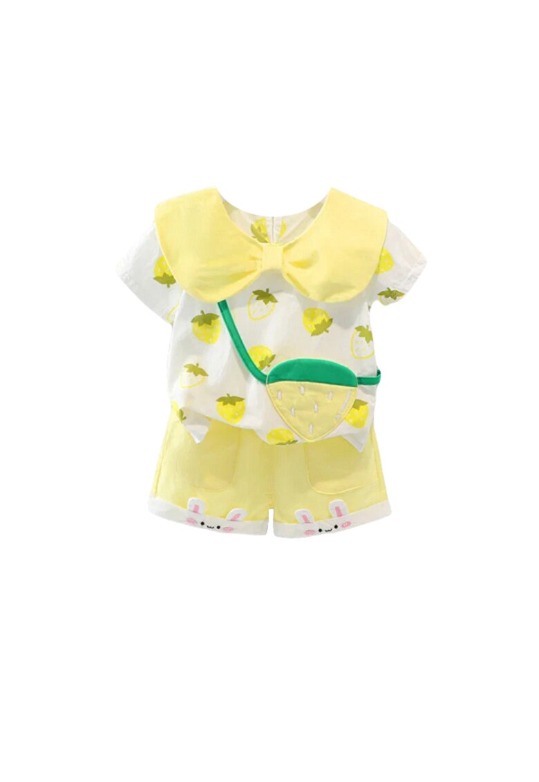 Costum - Capusnele - Bumbac - Fete - Maneca scurta - Multicolor