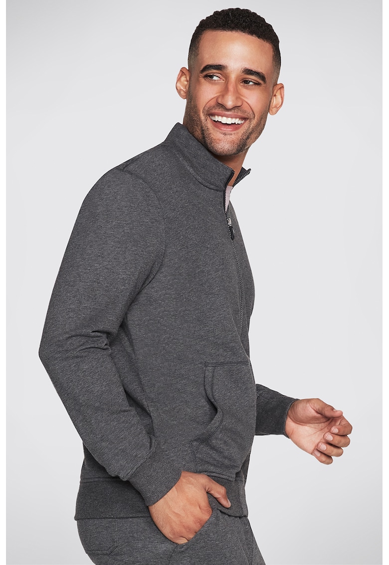 Bluza sport cu fermoar pentru antrenament The Hoodless - Gri melange