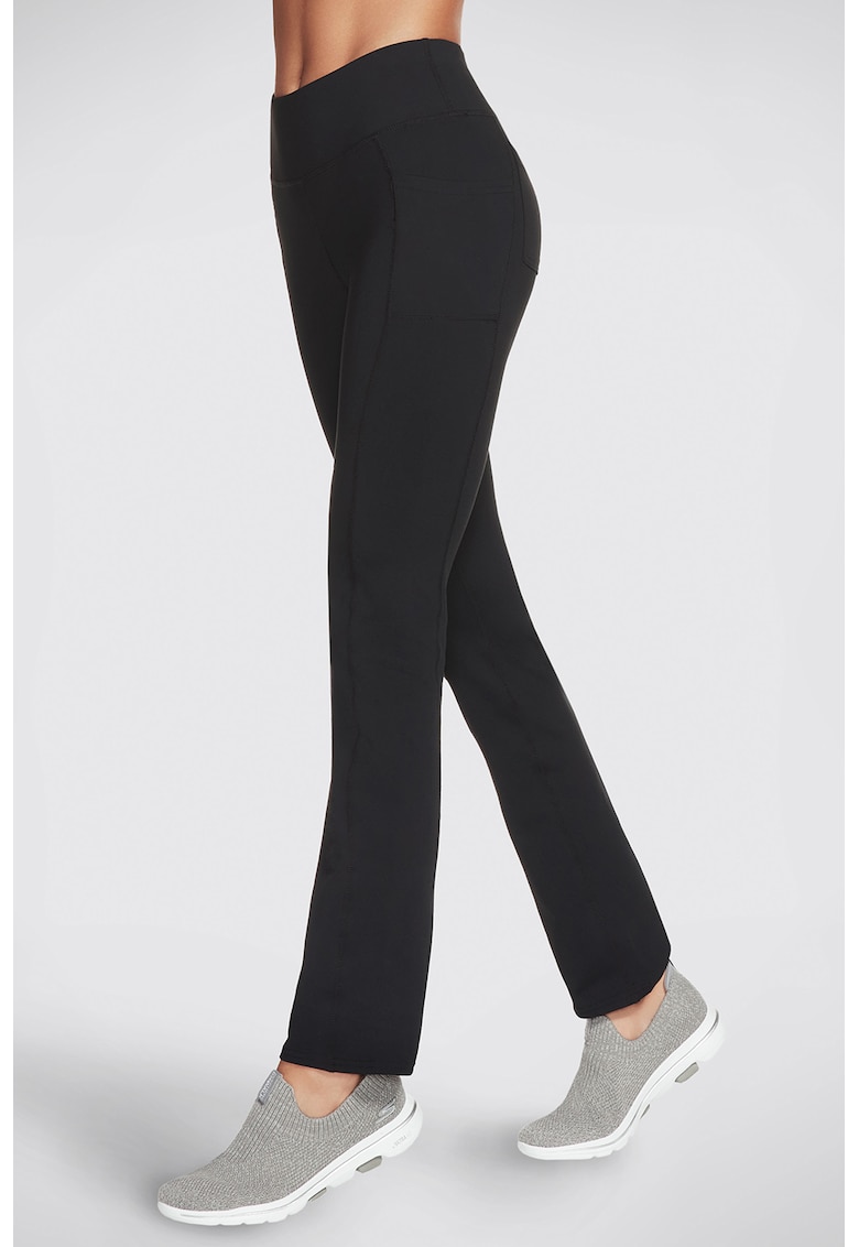 Pantaloni bootcut pentru fitness Go Walk - Negru