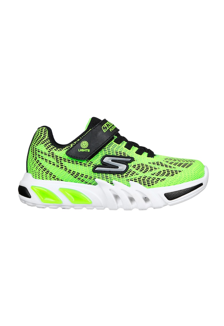 Pantofi sport cu lumini LED Flex-Glow Elite-Vorlo - Negru/Verde lime