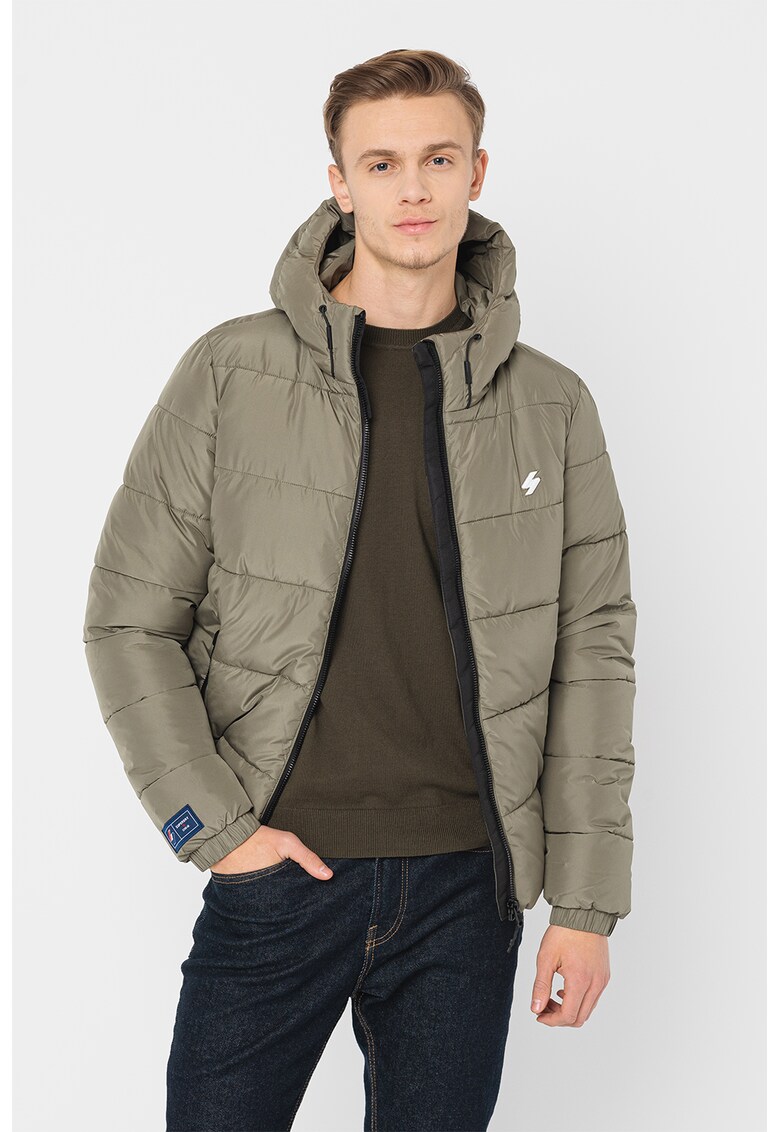 SUPERDRY Зимно яке с качулка и капитониран ефект за Мъже SUPERDRY Зимно яке с качулка и капитониран ефект за Мъже