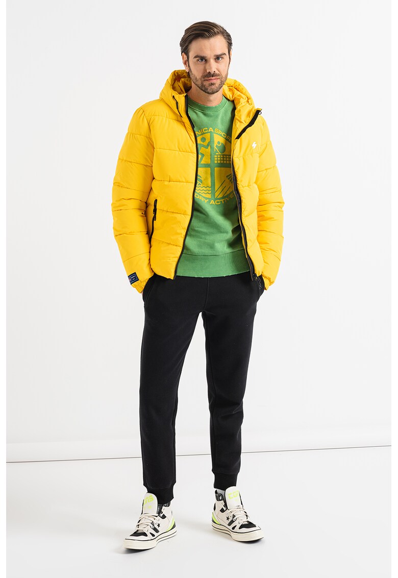 SUPERDRY Зимно яке с качулка и капитониран ефект за Мъже SUPERDRY Зимно яке с качулка и капитониран ефект за Мъже