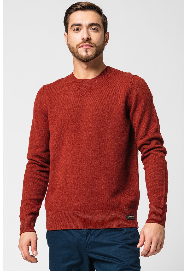 SUPERDRY - Pulover relaxed fit din amestec de lana de miel