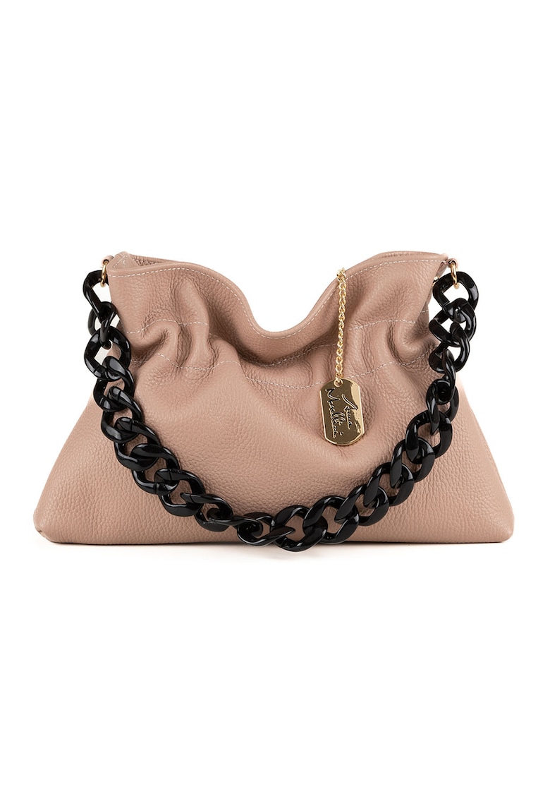 Geanta de piele cu maner de lant