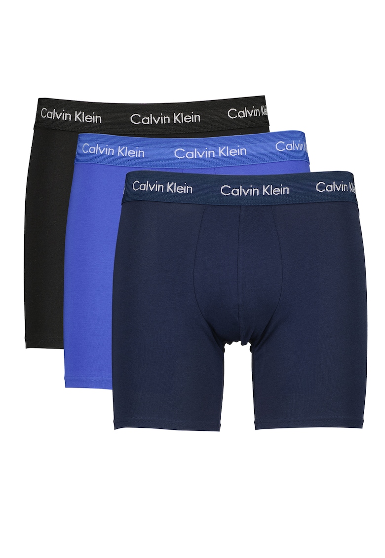 Set de boxeri cu logo - 3 perechi - Negru/Bleumarin