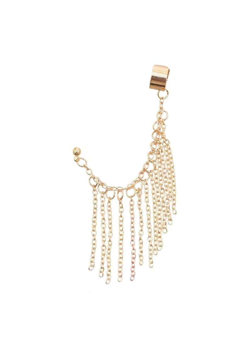 Cercel auriu - ear cuff - cu franjuri - Saphira C20 - Cercel auriu - ear cuff - cu franjuri - Saphira C20 -