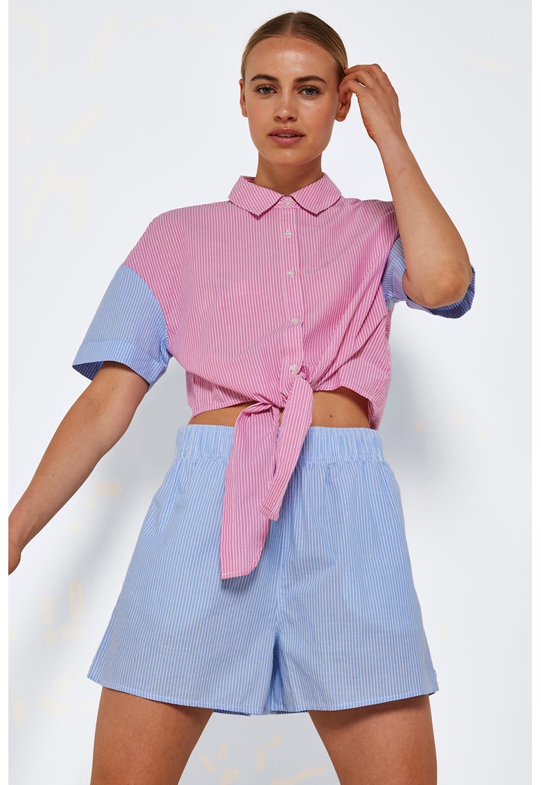 Camasa crop cu dungi