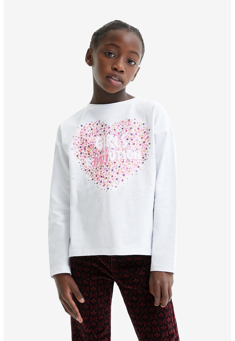 Bluza cu imprimeu grafic - Alb