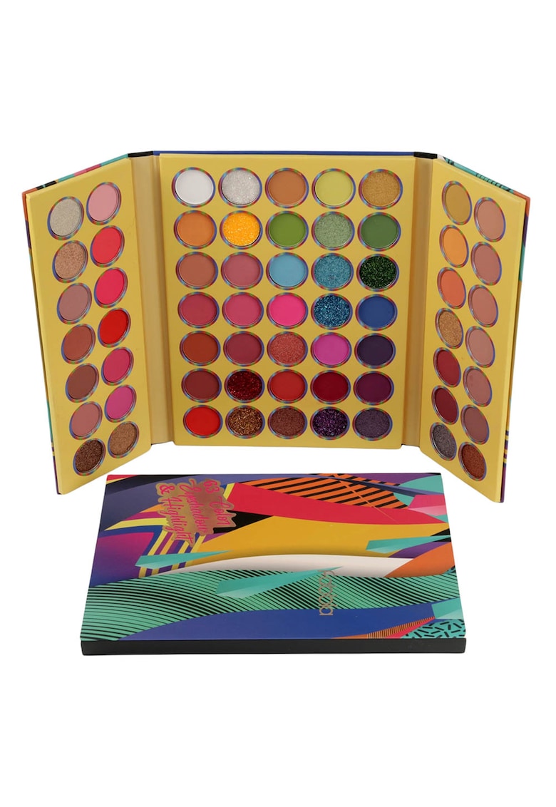 Paleta Profesionala de Farduri Fabbla Color Eyeshadow & Highlight - 63 Culori