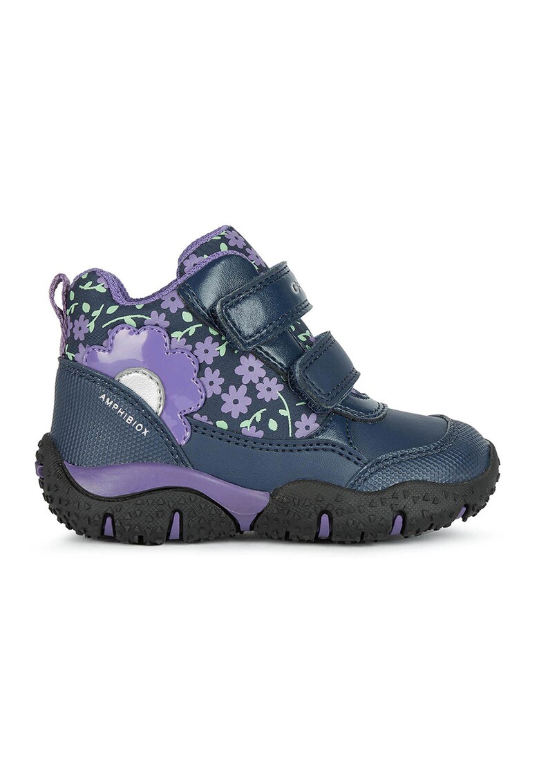 Ghete impermeabile cu velcro si model floral