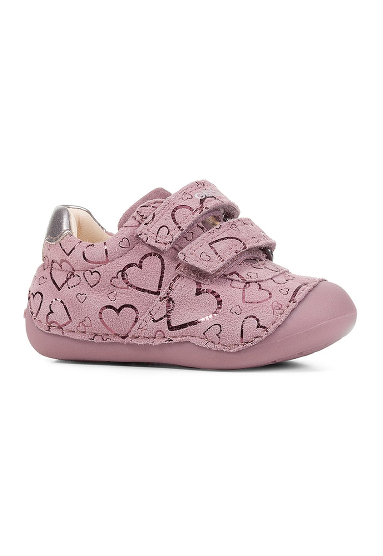 Pantofi sport de piele intoarsa cu inimi