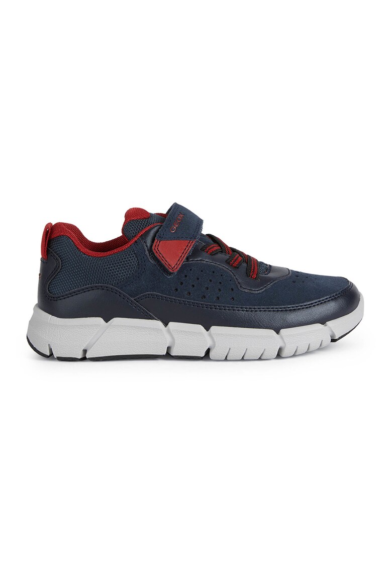Pantofi sport cu velcro si insertii de piele Flexyper
