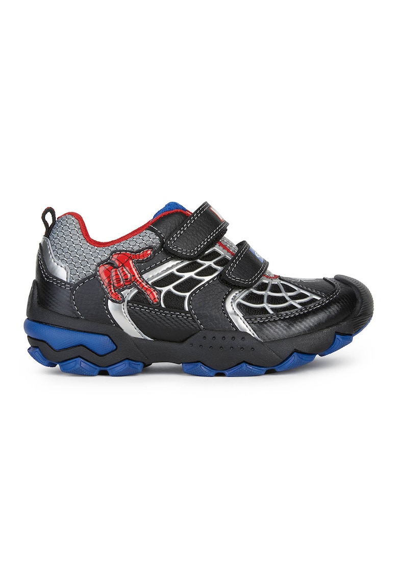 Pantofi sport cu velcro si detalii cu Spider-Man