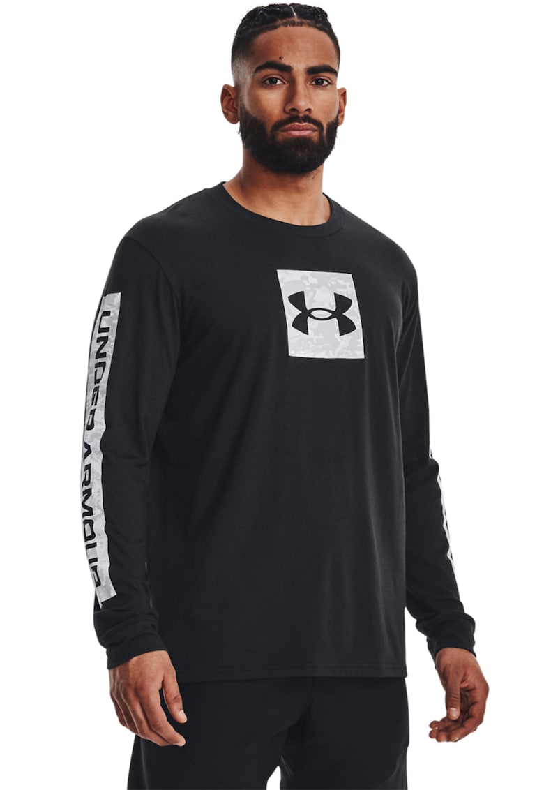 Bluza cu imprimeu logo pentru fitness Camo Boxed