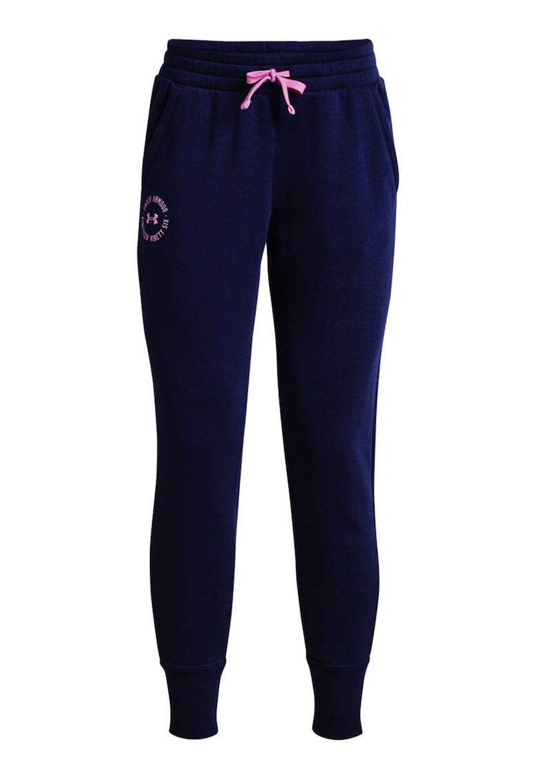 Pantaloni sport lejeri pentru antrenament Rival Fleece Crest - Roz/Bleumarin