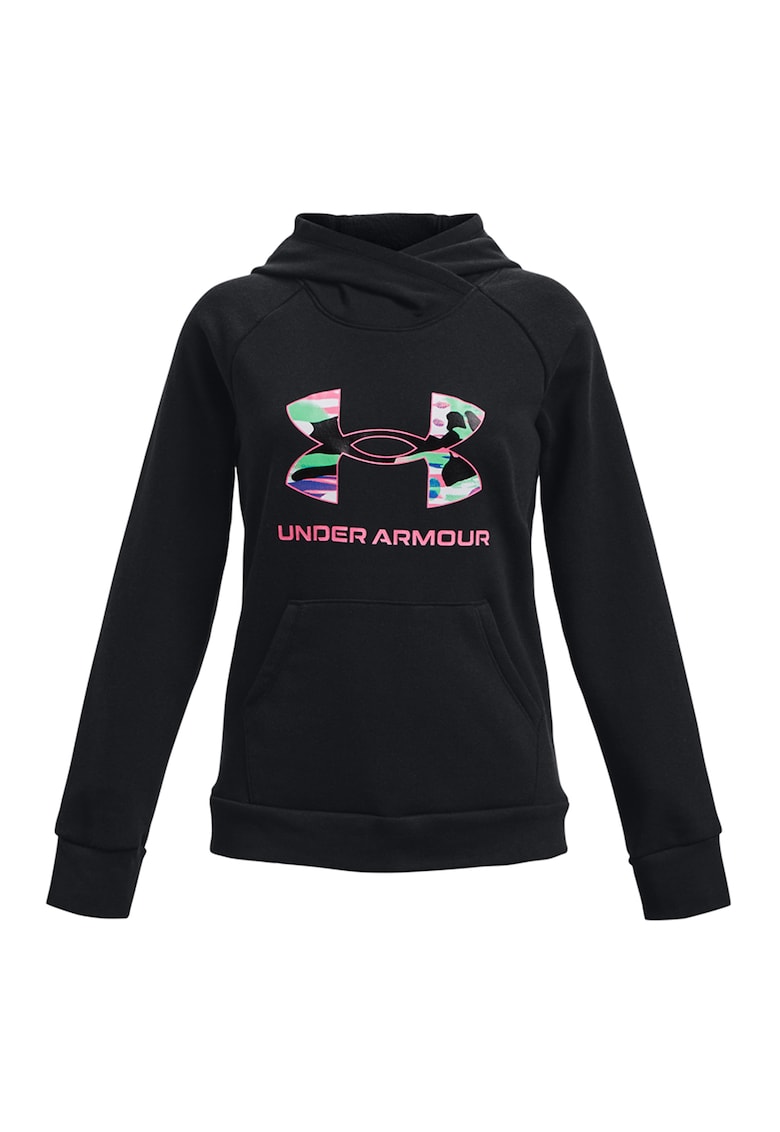 Hanorac cu maneci raglan pentru fitness Rival - Negru/Roz