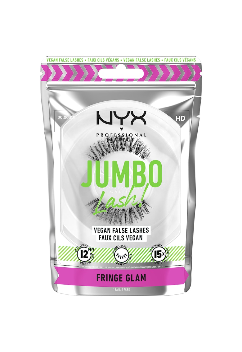 Gene false jumbo lash vegan 4 fringe glam - 1 set