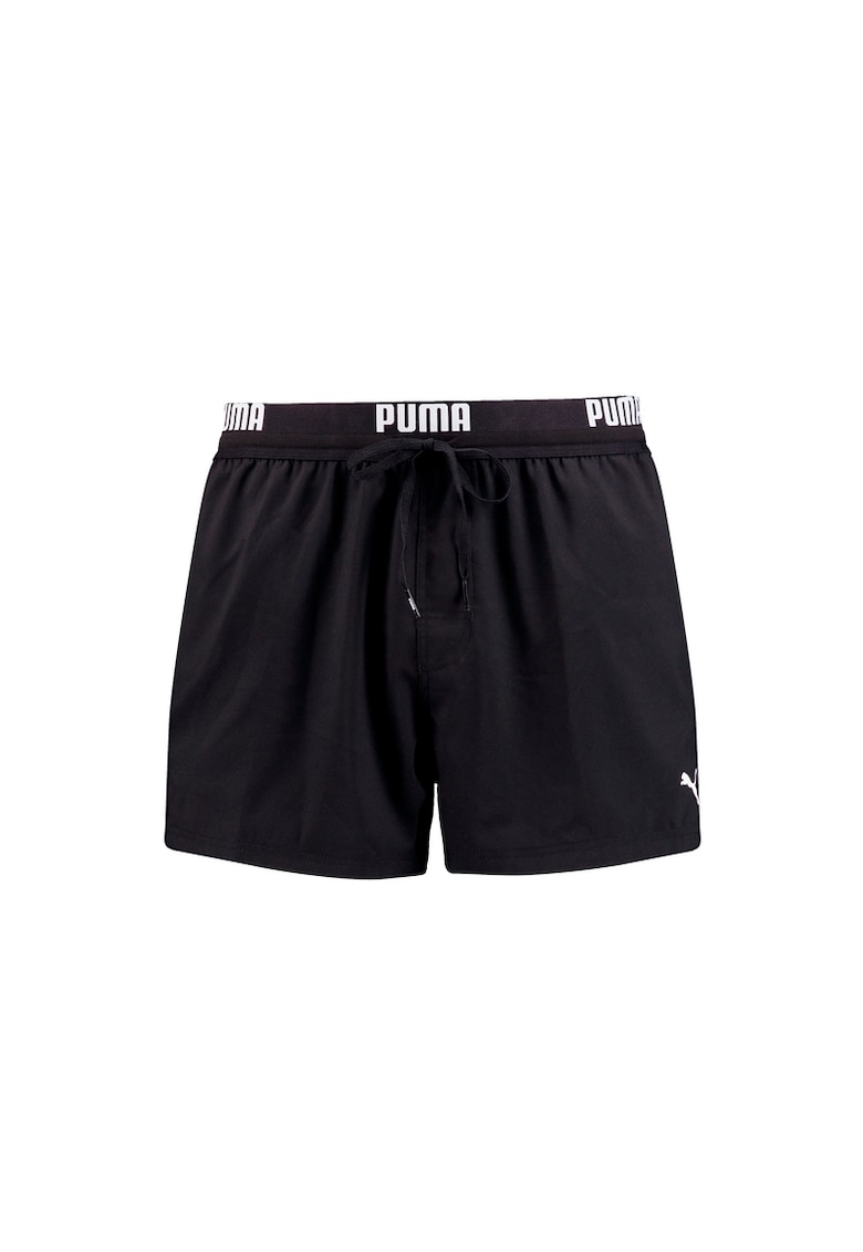 Pantaloni scurti de baie cu banda logo in talie Pantaloni scurti de baie cu banda logo in talie