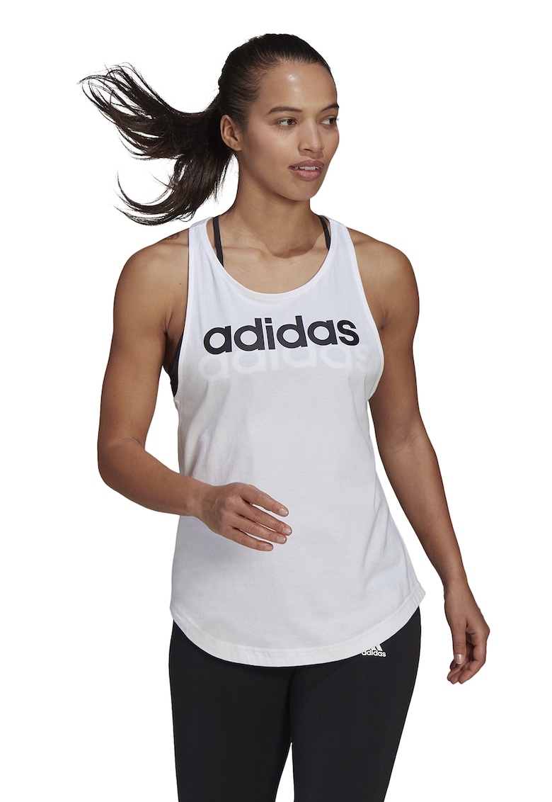 Top cu imprimeu logo Essentials - Alb/Negru