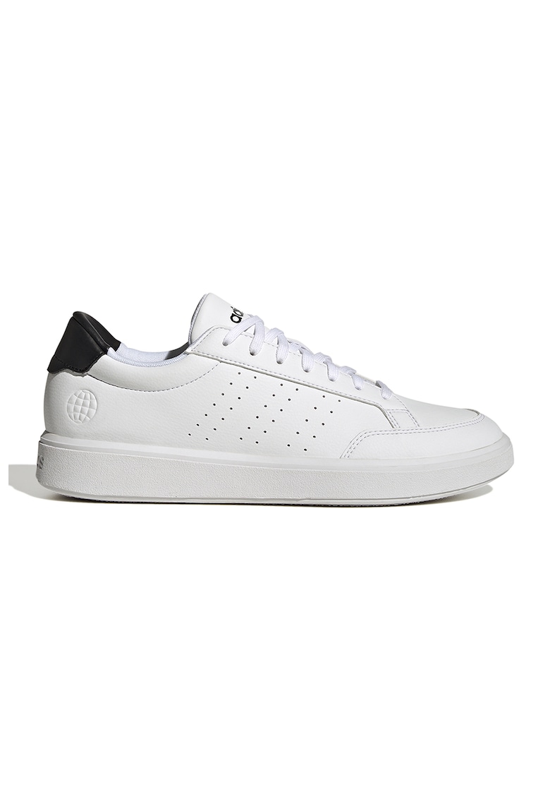 Pantofi sport de piele ecologica cu detalii perforate Nova Court