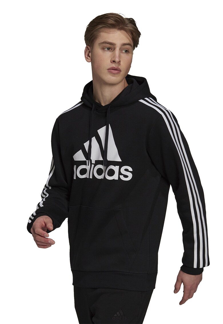 Hanorac cu logo Essentials 3-Stripes - Negru/Alb murdar