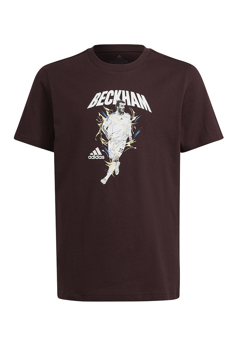 Tricou regular fit pentru fotbal Beckham - Maro inchis