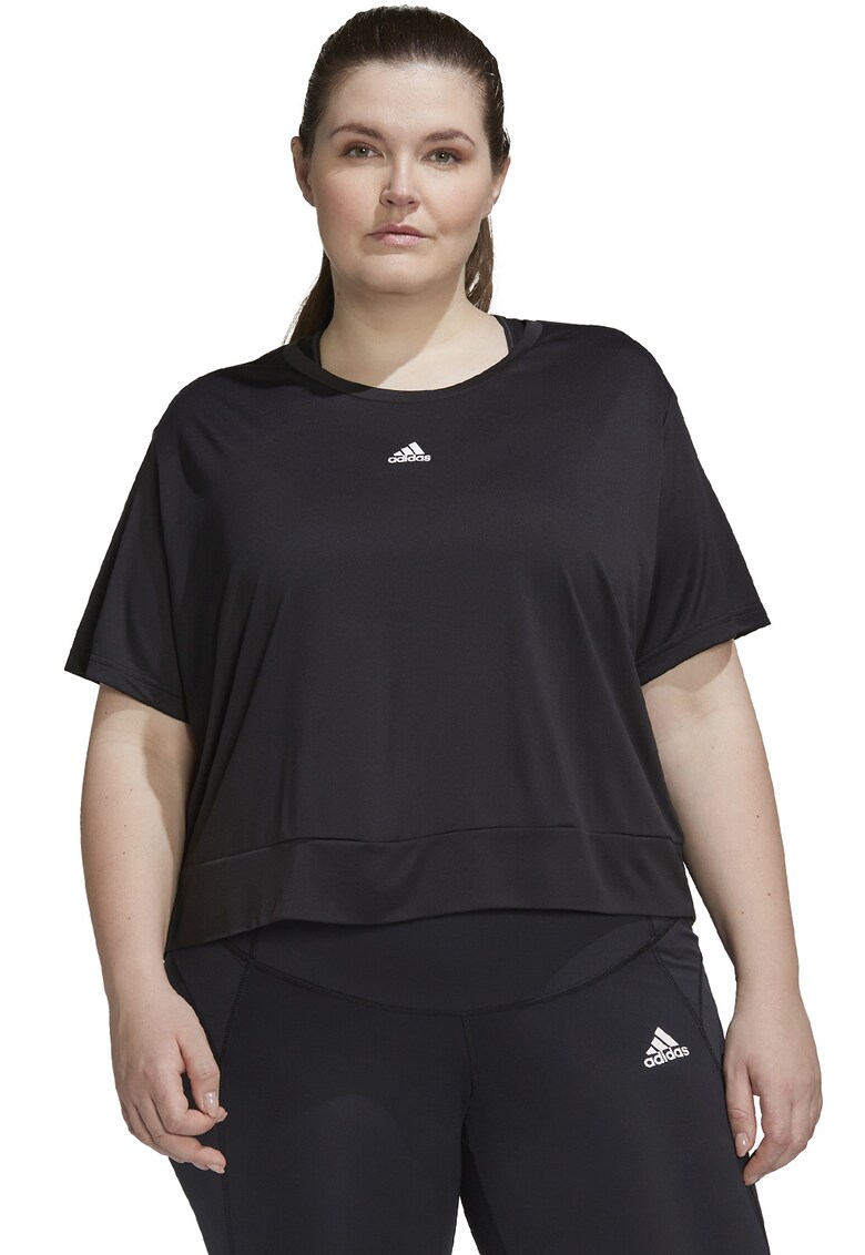 Adidas Performance Tricou crop lejer - pentru fitness studio