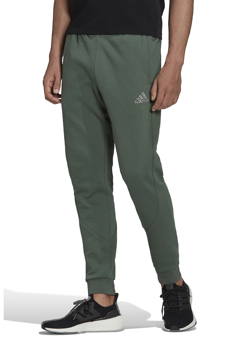 Pantaloni sport cu croiala conica si buzunare laterale M FL Recbos