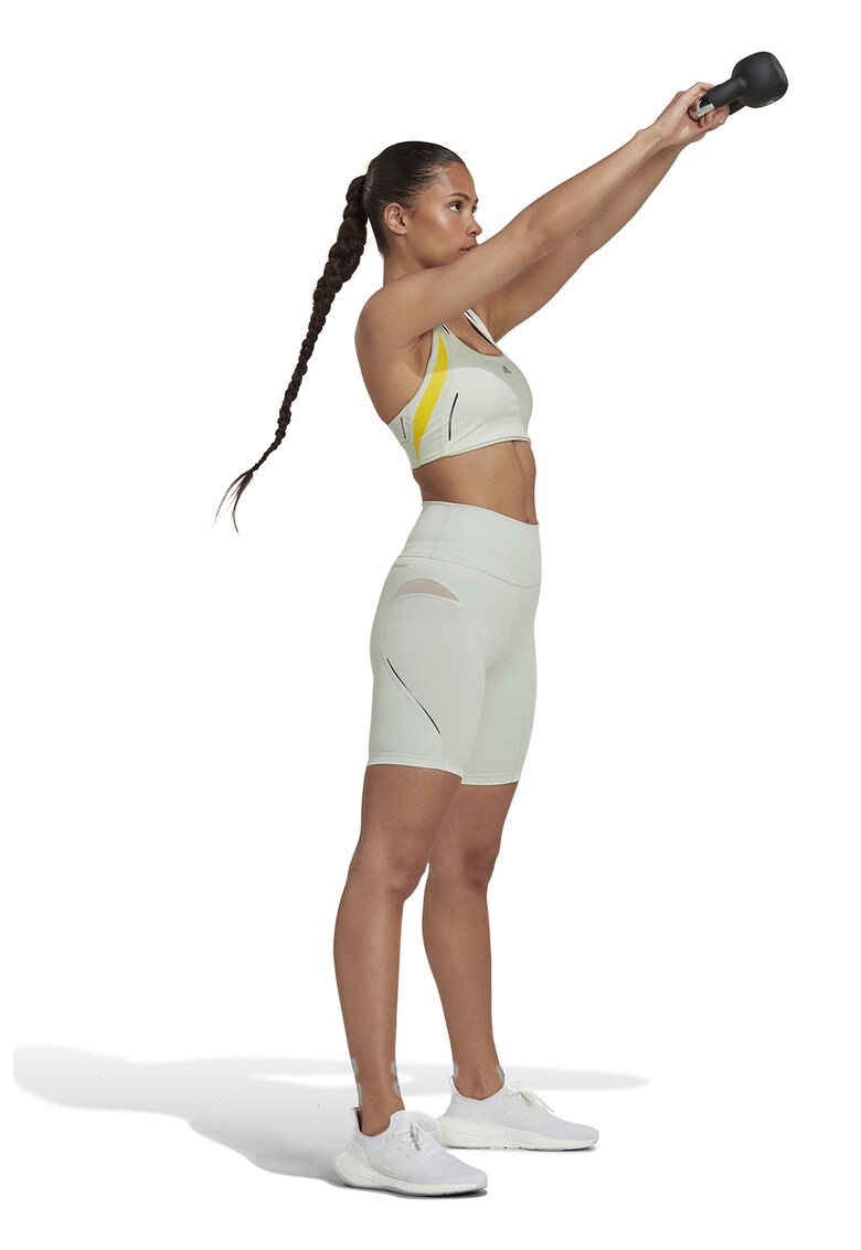 Colanti scurti cu imprimeu logo pentru fitness