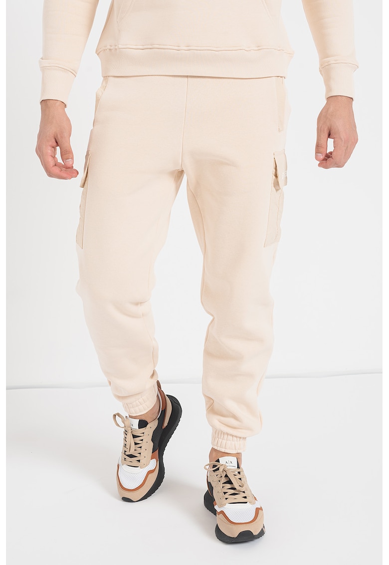 Pantaloni sport cargo cu snururi