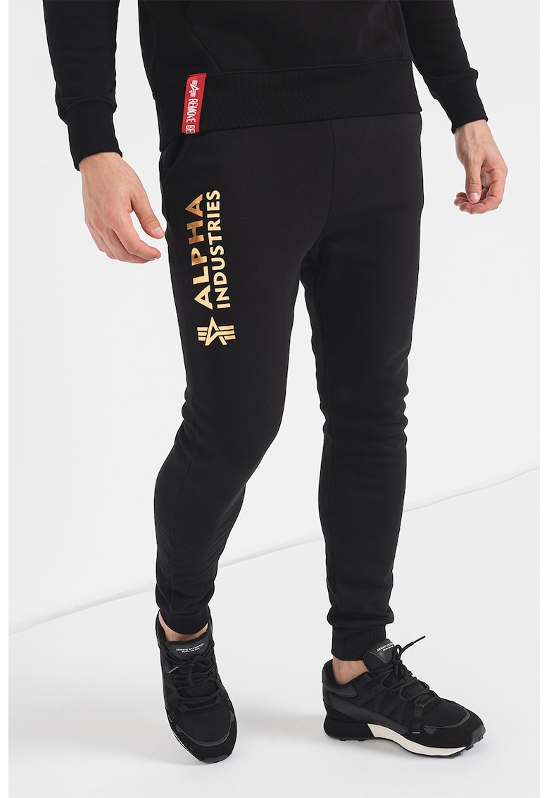 ALPHA INDUSTRIES Спортен панталон с лого и връзка за Мъже ALPHA INDUSTRIES Спортен панталон с лого и връзка за Мъже