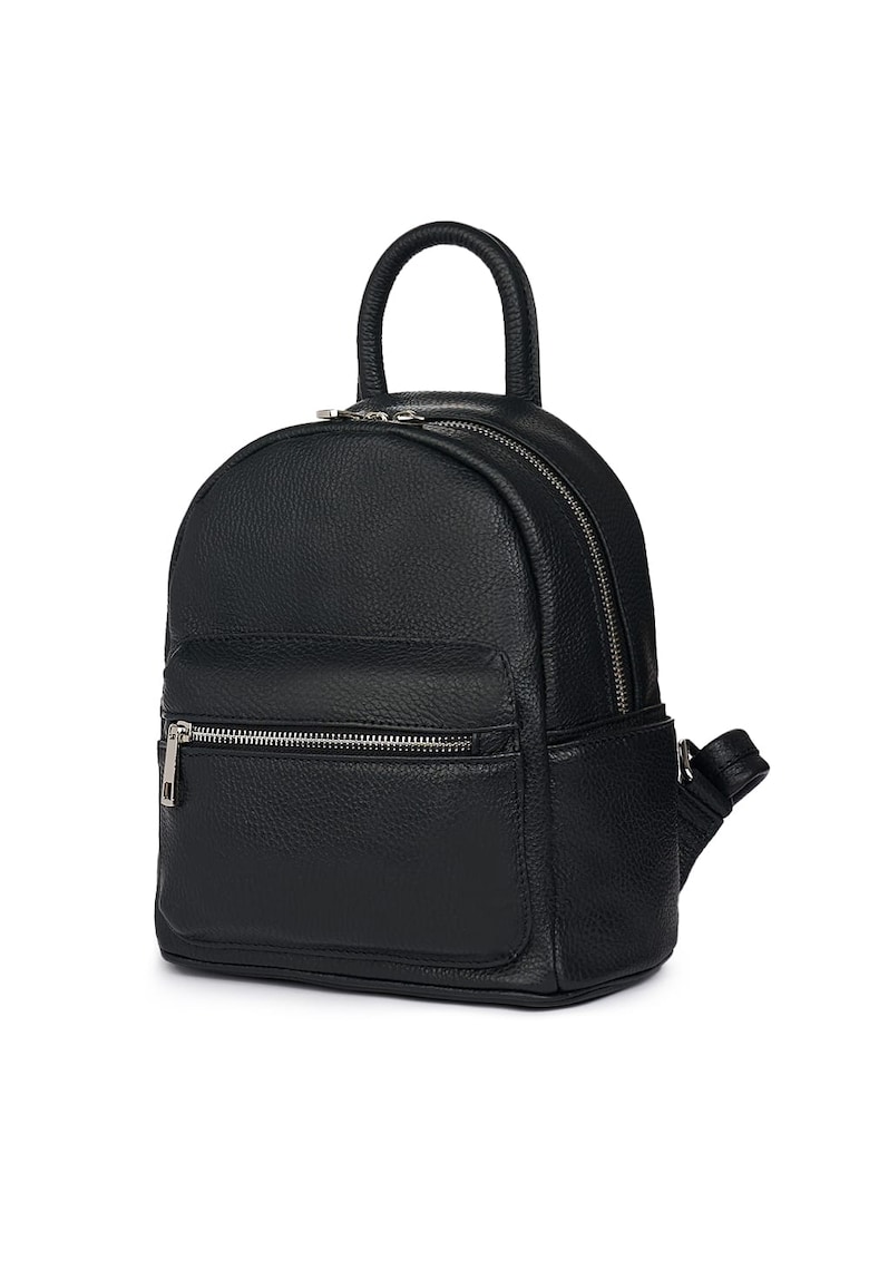 Mini rucsac din piele Rafael - Negru