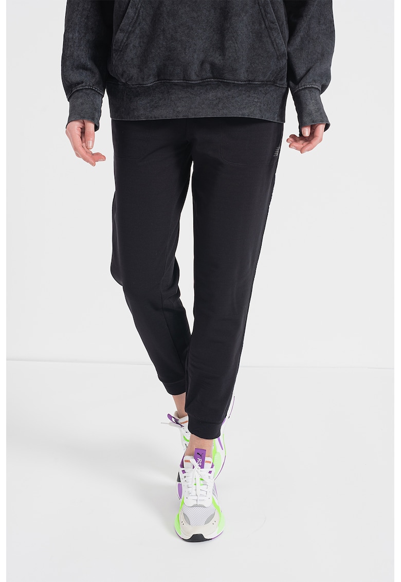 Pantaloni crop cu buzunare oblice frontale pentru alergare