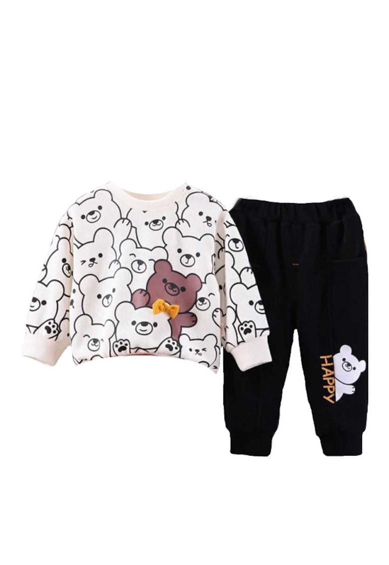 Trening Happy Teddy - Bumbac - Baieti - Maneca lunga - Multicolor